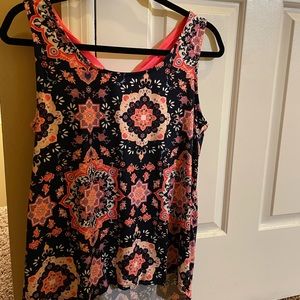 Boutique tank top size large with tie back